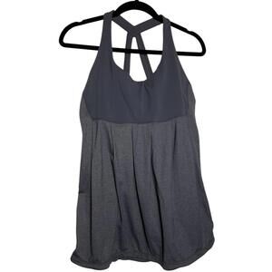 071 Lululemon Racerback Babydoll Tank (8, Gray, EUC)